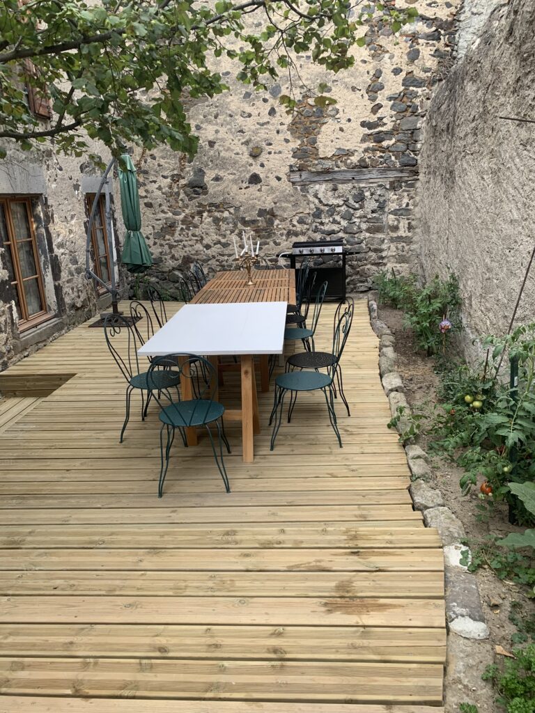 Terrasse du gite rural A la bonne heure